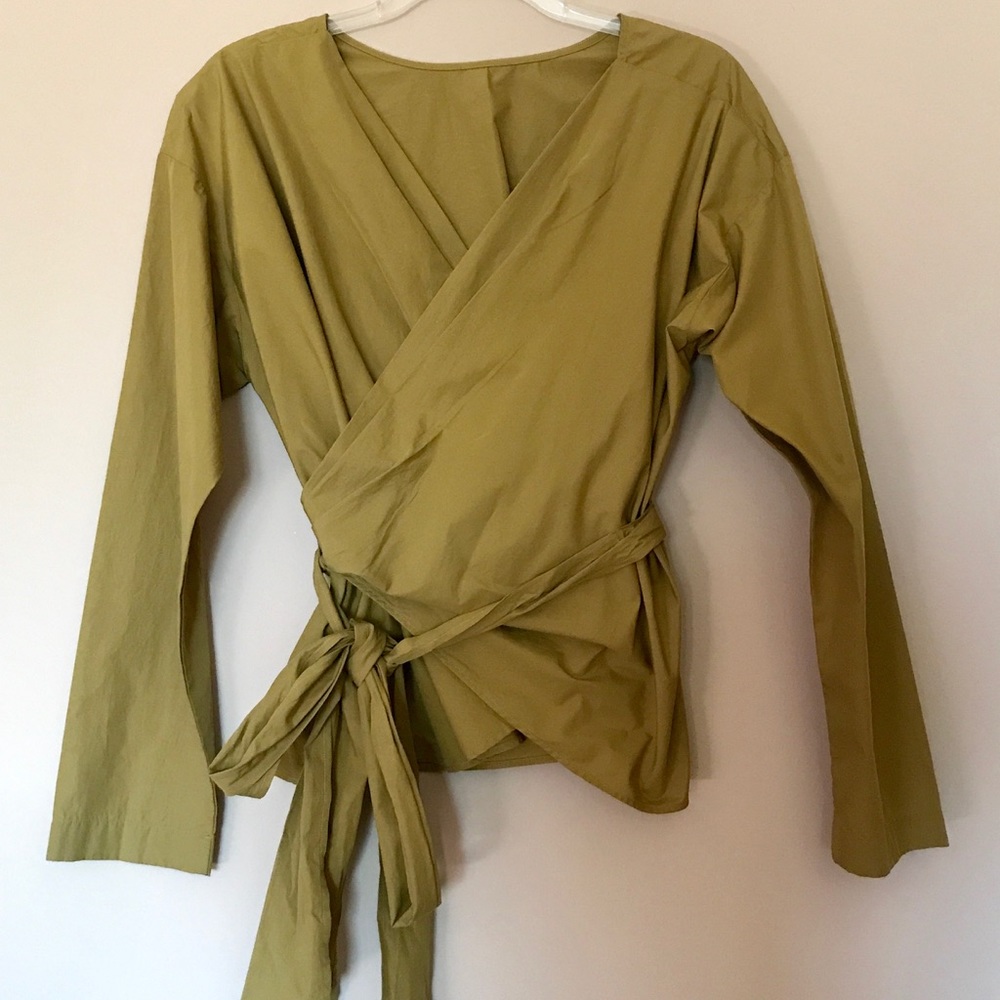 Uniqlo women fine cotton Cathe-coeur blouse